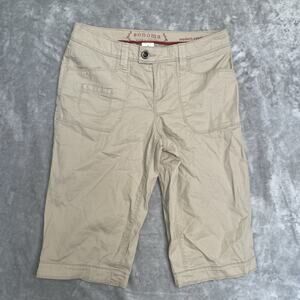 Sonoma Modern Capri Pants Womens 6 Khaki Tan Outdoors Relaxed Beige Crop Stretch